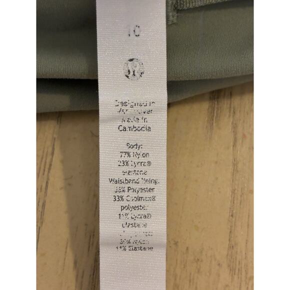 Lululemon Align High Rise Side Pockets Leggings Olive Army Green Soft Yoga Sz 10 - Picture 12 of 13